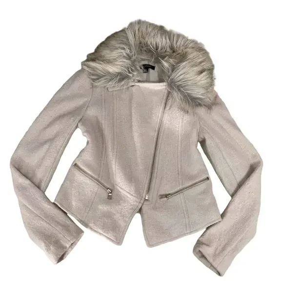 Ann Taylor Luxurious Cream Wool Blend Jacket - Picture 5 of 8